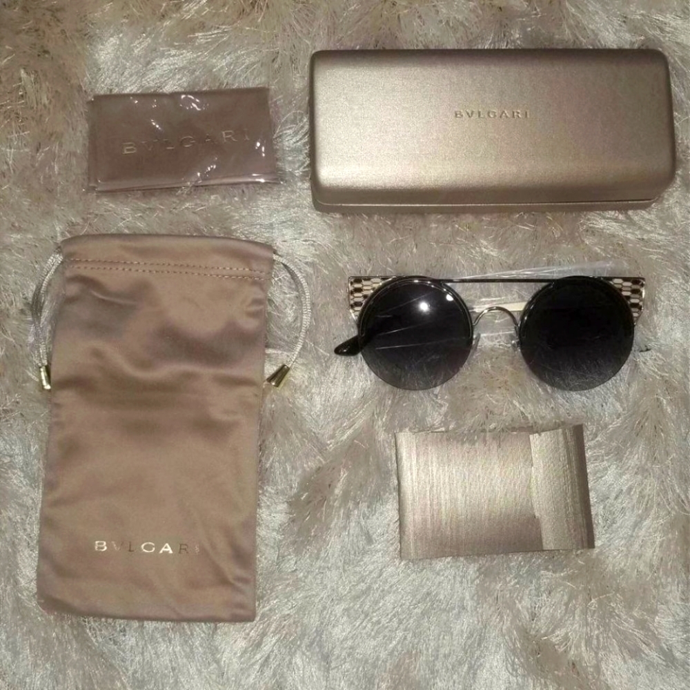 New 🌹Bulgari Women's GOLD🍬 Cat Eye Sunglasses - Picture 1 of 8